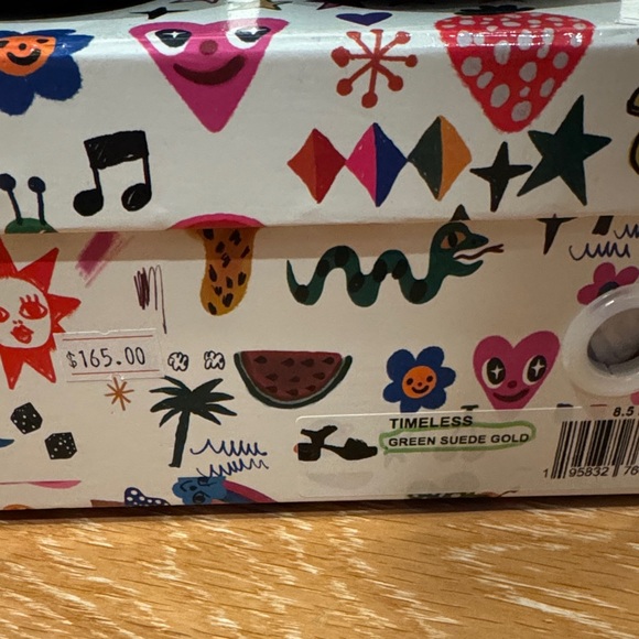 NEW Jeffrey Campbell Timeless Green Suede Platform Sandals with Gold Hardware - Picture 2 of 3